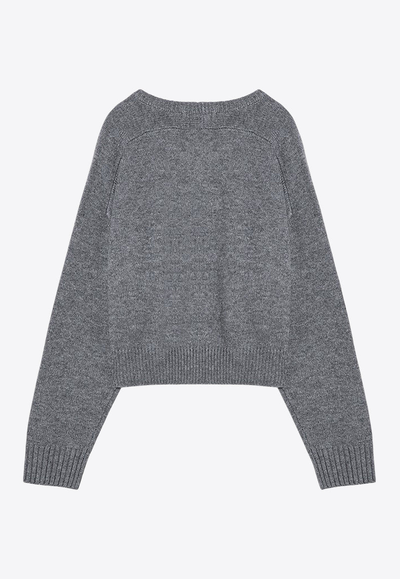 Loulou Studio Bruzzi Wool and Cashmere Sweater Gray BRUZZIWO/P_LOULO-GM