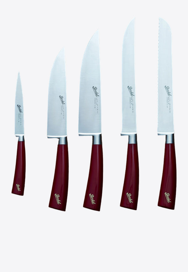 Berkel Elegance Sense Chef Knives - Set of 5 Red BSE5EPLRSRRCB