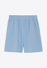 The Frankie Shop Lui High-Waist Boxer Shorts Light Blue BSHLUI300BLUE