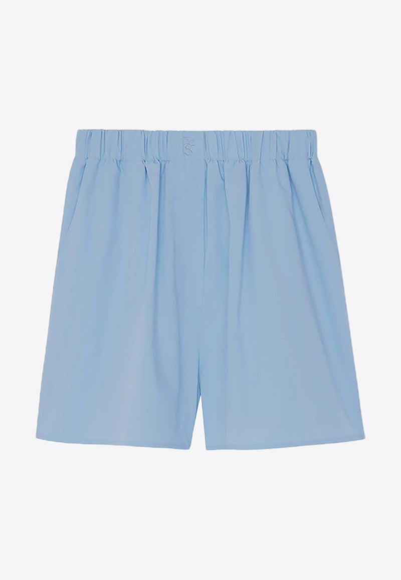 The Frankie Shop Lui High-Waist Boxer Shorts Light Blue BSHLUI300BLUE