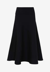 The Frankie Shop Gabrielle Knitted Midi Skirt Black BSKGAB100BLACK