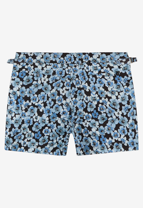 Tom Ford Floral Print Swim Shorts BSS001-FMN058S25 ZBLBL Blue