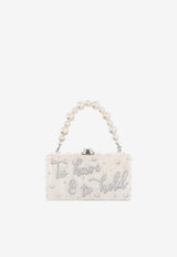 Sophia Webster Cleo Pearl-Embellished Clutch Bag BSS25002_WHITE