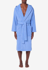 Tekla Belted Logo Plaque Bathrobe Blue BT-CLCO/P_TEKLA-CS