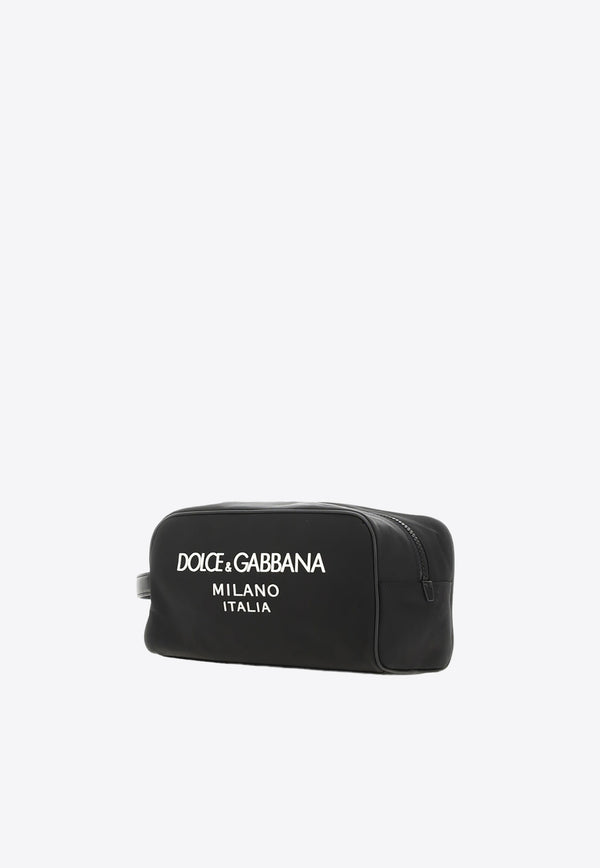 Dolce & Gabbana Logo Print Toiletry Bag Black BT0989_AG182_8B956