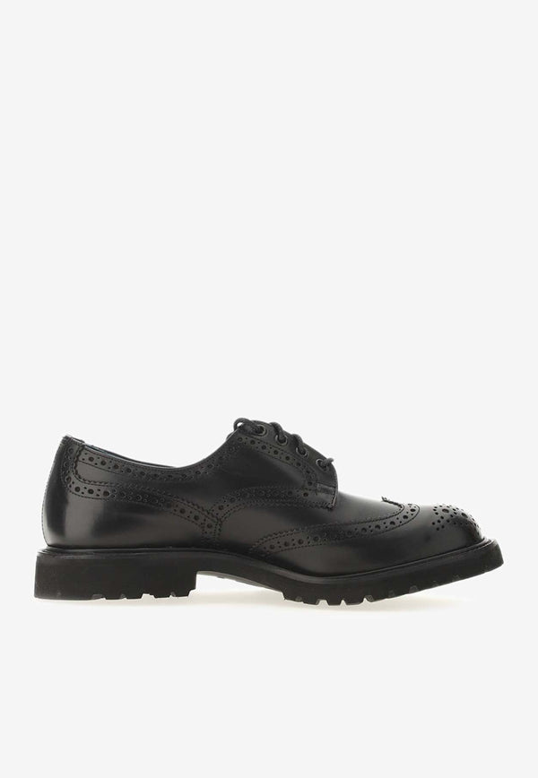 Tricker's Country Leather Brogue Lace-Up Shoes Black BURTON_000_BLACK