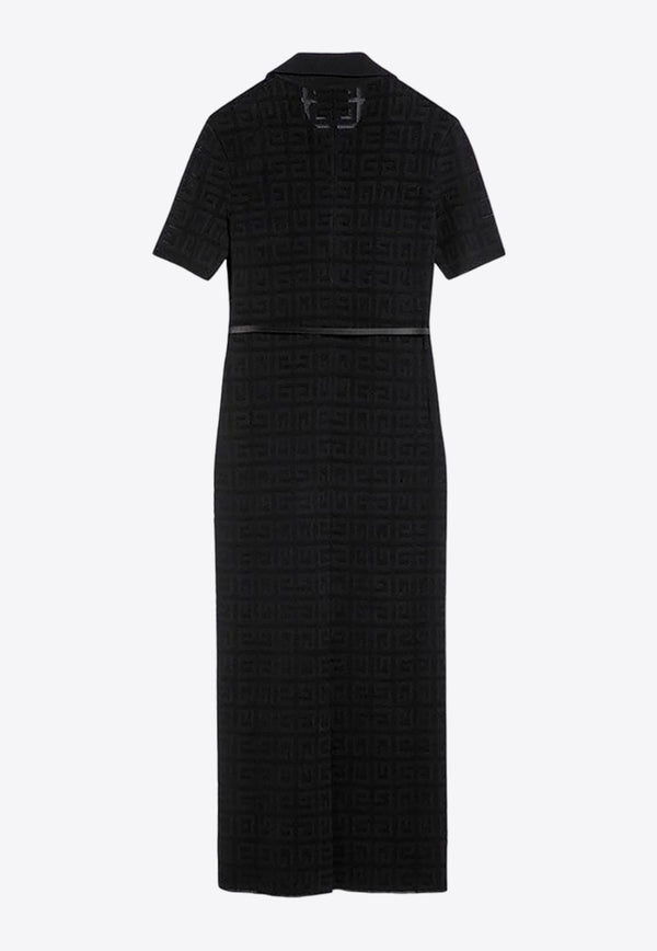 Givenchy Voyou 4G Jacquard Polo Midi Dress Black BW224Y4ZA4/P_GIV-001