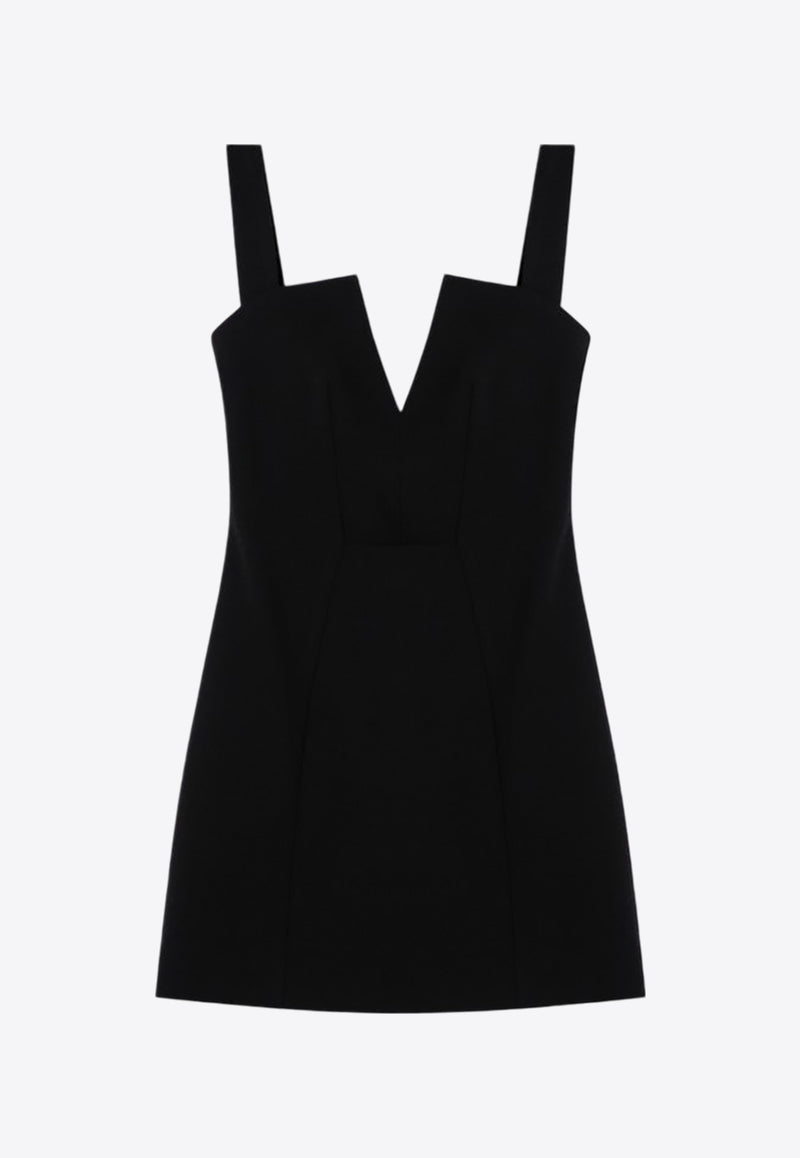 Givenchy V-neck Crepe Mini Dress  Black BW227G14SD/P_GIV-001