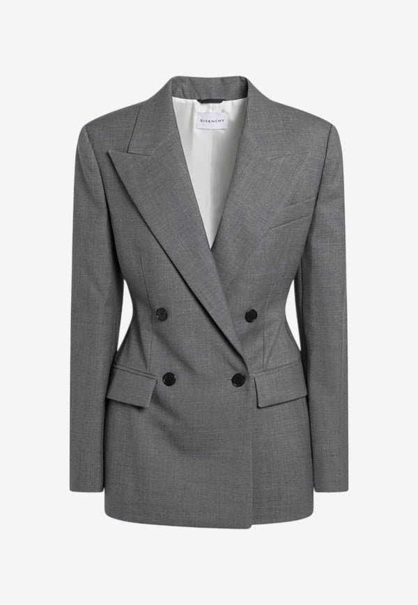 Givenchy Double-Breasted Wool Jacket  Gray BW30KW14FU/R_GIV-030