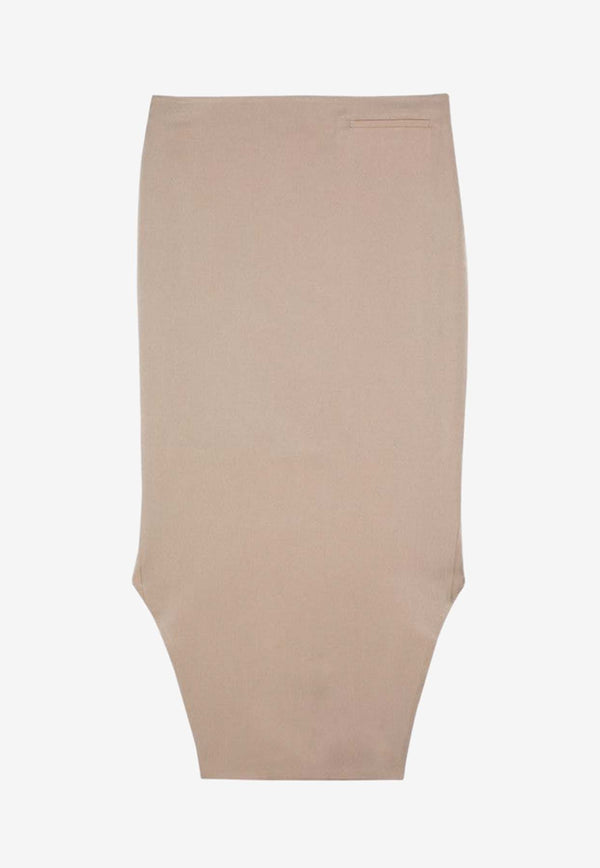 Givenchy Asymmetrical Midi Silk Skirt Beige BW40TH15J4/O_GIV-257