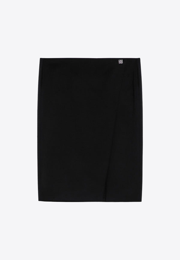 Givenchy 4G Wool Knee-Length Skirt BW40V615CT/P_GIV-001 Black