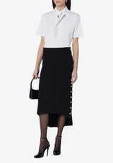 Givenchy Asymmetric Midi Skirt Black BW40XQ4ZPG/Q_GIV-001