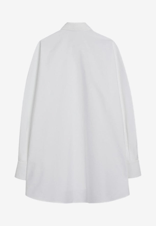 Givenchy Logo Embroidered Button-Up Shirt White BW61ET1634/R_GIV-100