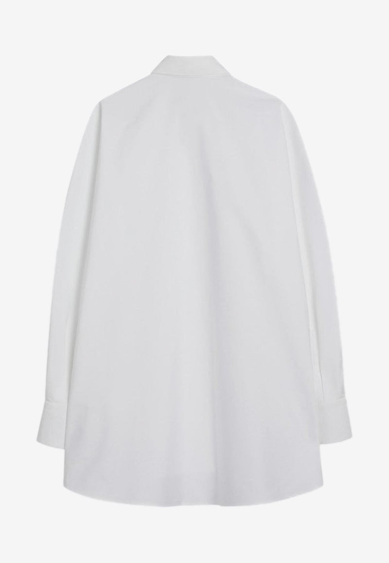 Givenchy Logo Embroidered Button-Up Shirt White BW61ET1634/R_GIV-100