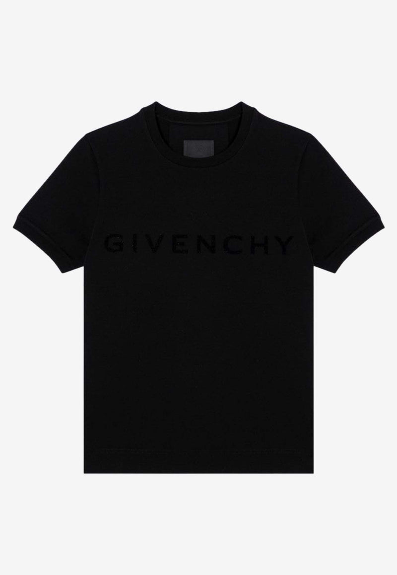 Givenchy Logo Print T-shirt Black BW70BFP6VY/P_GIV-008