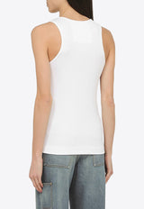 Givenchy 4G Ribbed Tank Top BW70CH3YHY/O_GIV-100 White