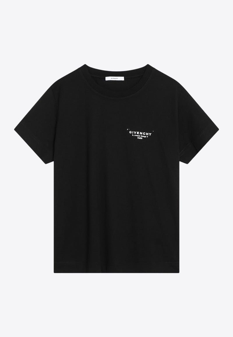 Givenchy Logo Stamp T-shirt Black BW70FJP75N/R_GIV-001