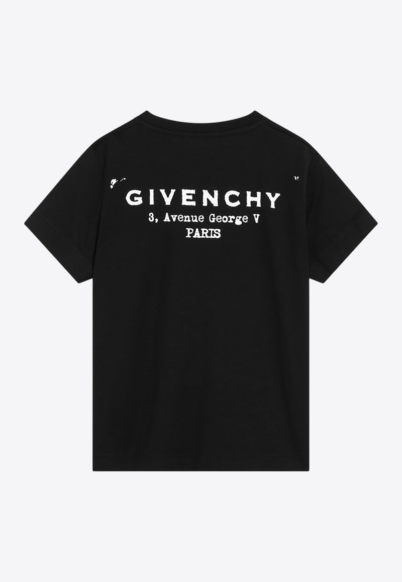Givenchy Logo Stamp T-shirt Black BW70FJP75N/R_GIV-001