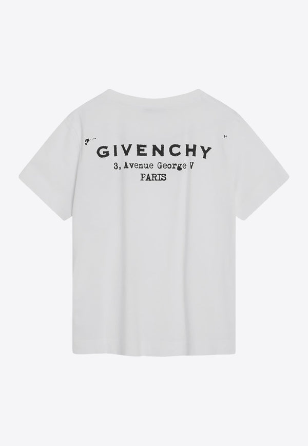 Givenchy Logo Stamp T-shirt White BW70FJP75N/R_GIV-100