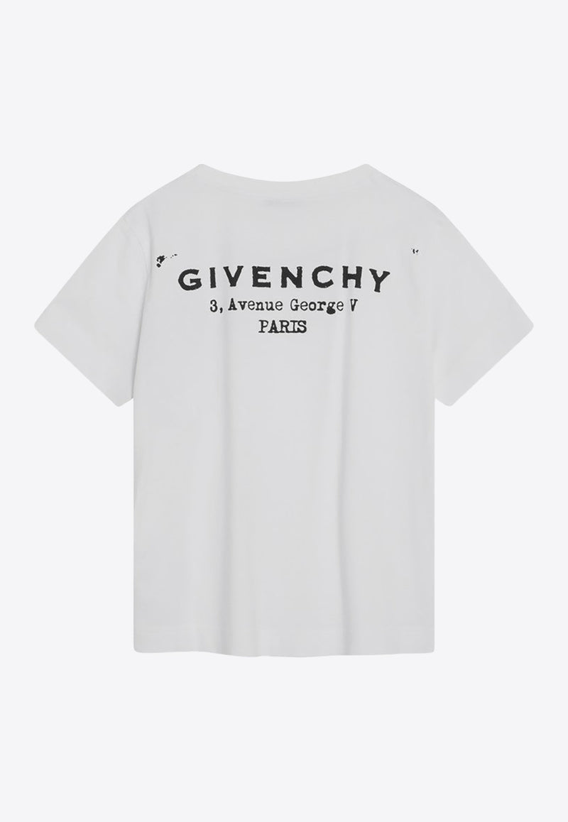 Givenchy Logo Stamp T-shirt White BW70FJP75N/R_GIV-100