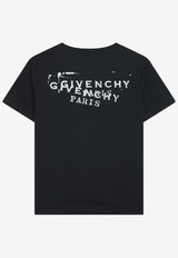 Givenchy Logo Stamped Print T-shirt Black BW70FJP7A7/S_GIV-001