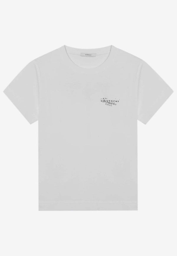 Givenchy Stamped Logo Print T-shirt White BW70FJP7A7/S_GIV-100