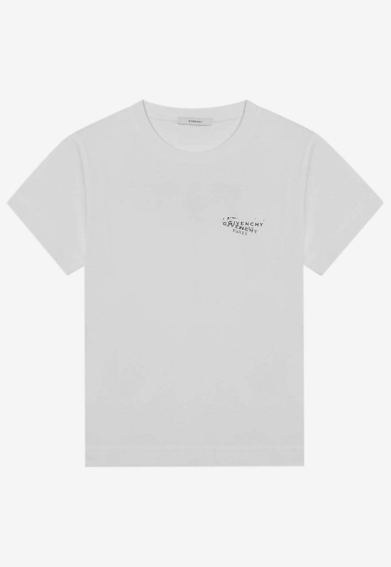 Givenchy Stamped Logo Print T-shirt White BW70FJP7A7/S_GIV-100