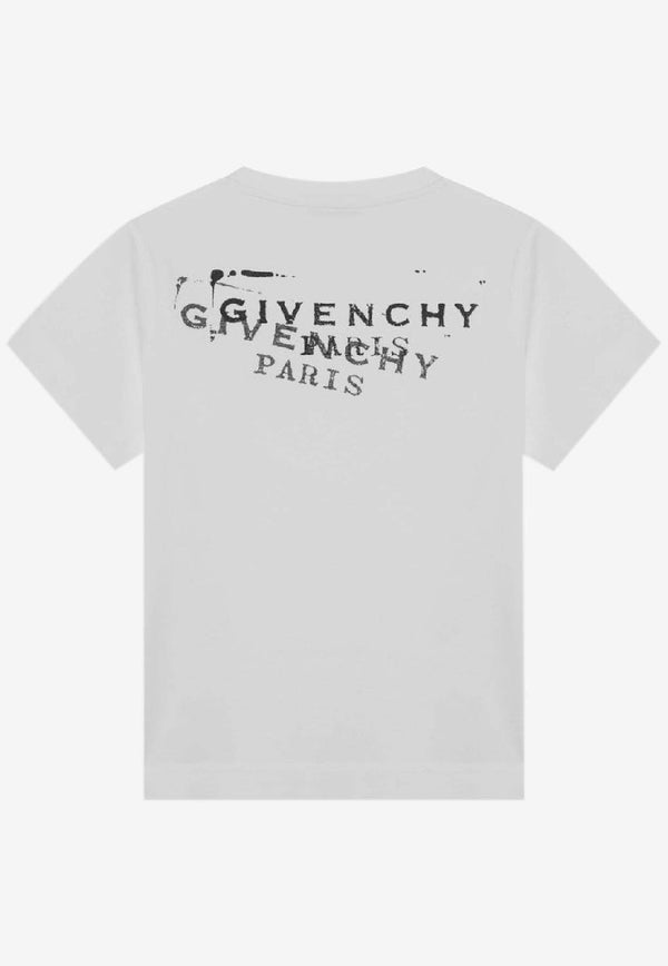 Givenchy Stamped Logo Print T-shirt White BW70FJP7A7/S_GIV-100