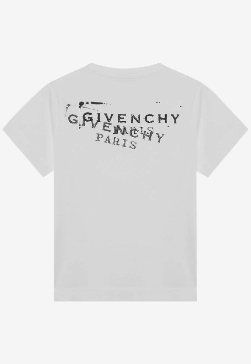 Givenchy Stamped Logo Print T-shirt White BW70FJP7A7/S_GIV-100