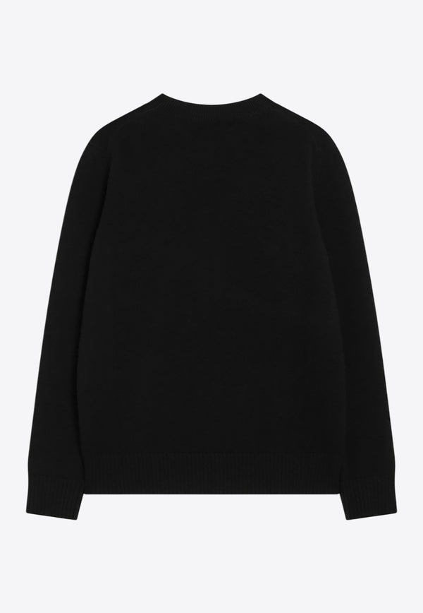 Givenchy Logo Intarsia Wool and Cashmere Sweater Black BW90VD4ZSN/R_GIV-001