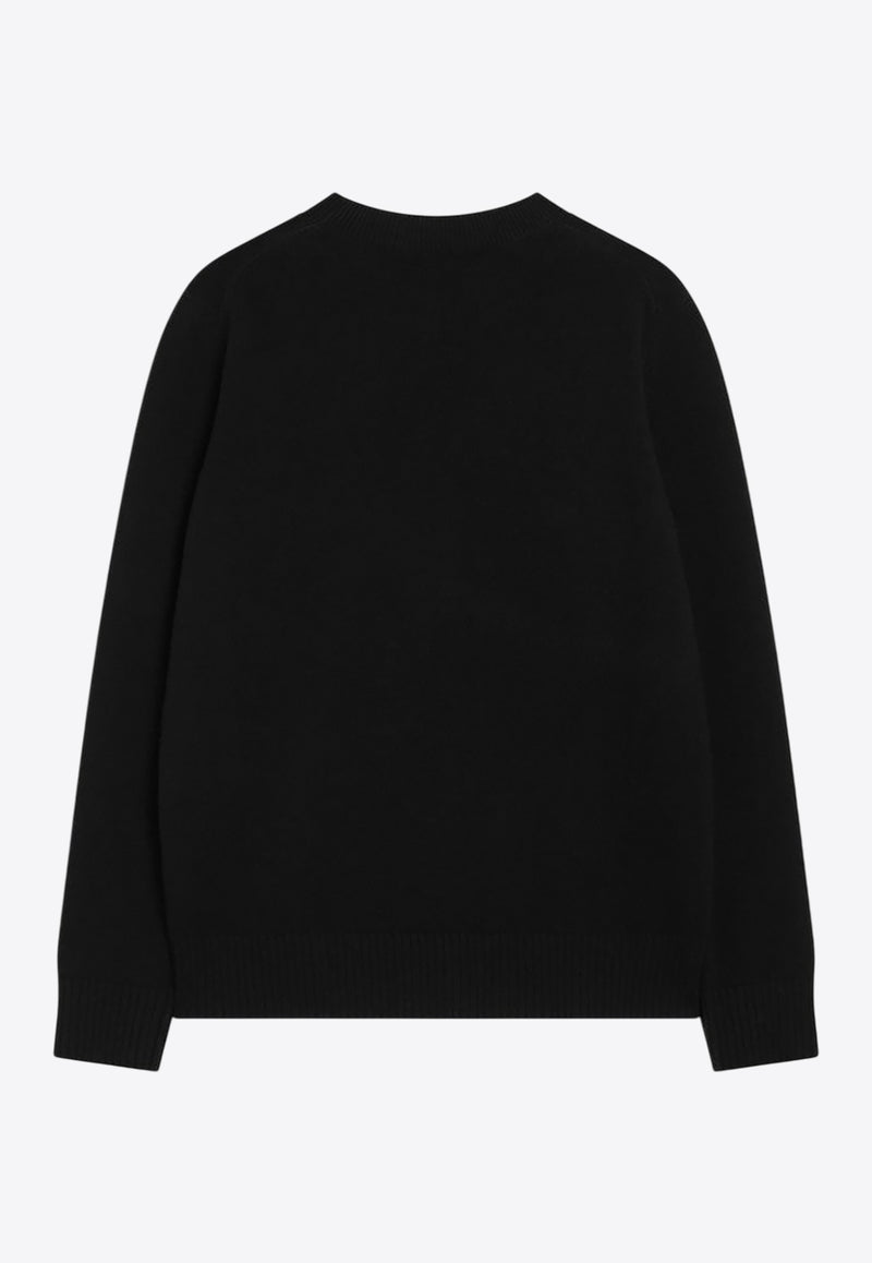 Givenchy Logo Intarsia Wool and Cashmere Sweater Black BW90VD4ZSN/R_GIV-001