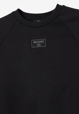 Balmain Kids Boys Logo Sweatshirt Navy BX4P70-Z3183_BLUE