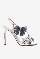 Aquazzura Babylon 105 Butterfly Applique Sandals BYLHIGS0-SSYCCC SILVER