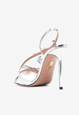 Aquazzura Babylon 105 Butterfly Applique Sandals BYLHIGS0-SSYCCC SILVER