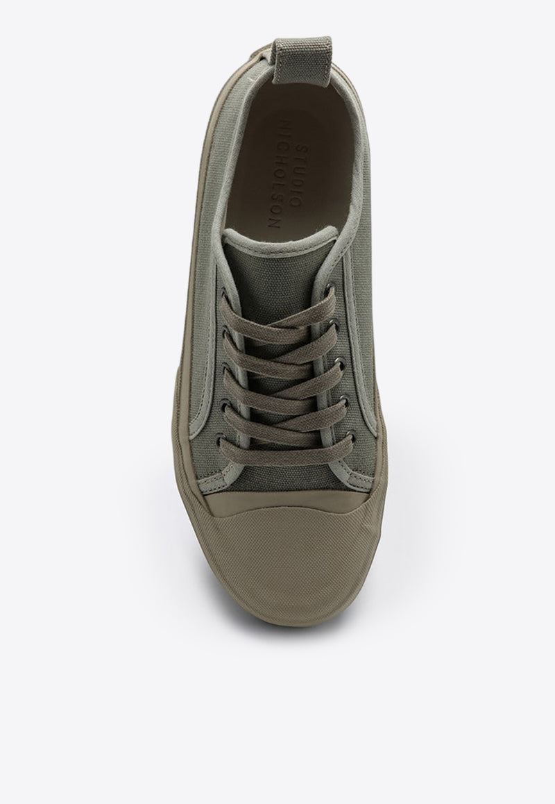 Studio Nicholson Byrd Low-Top Canvas Sneakers Khaki BYRD739/P_STUNI-KH