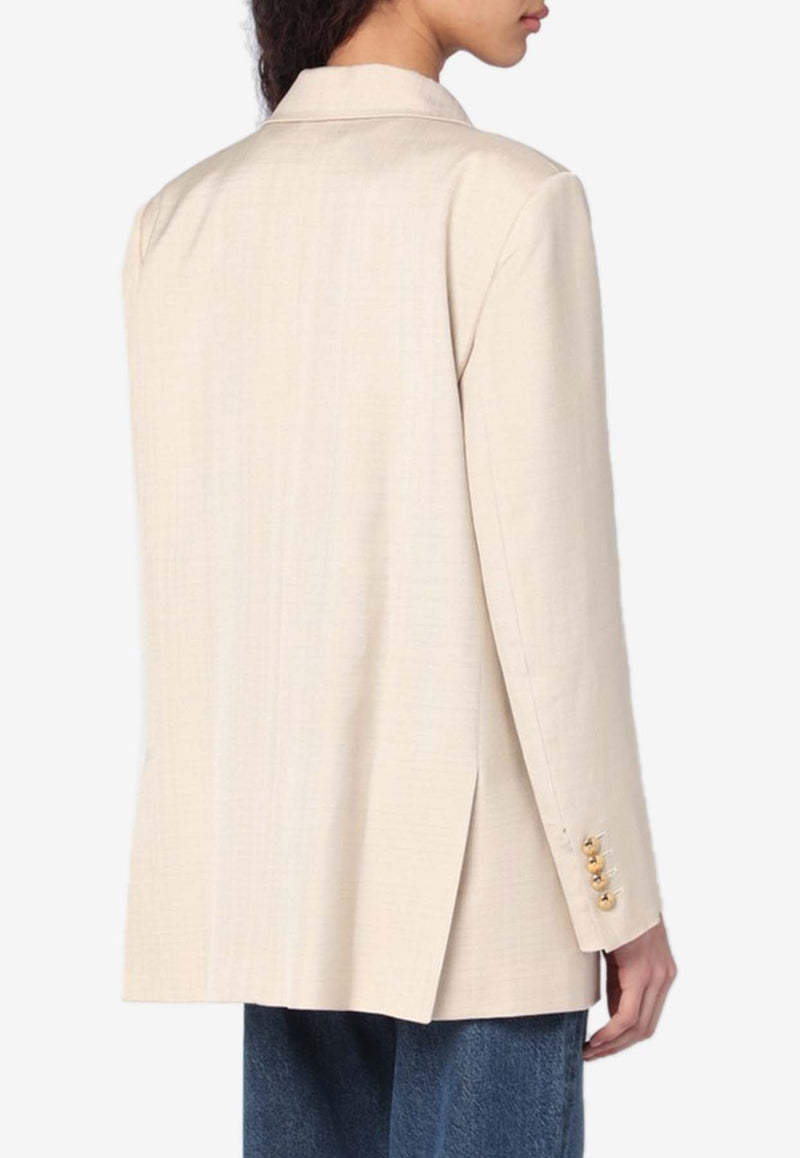 Blazé Milano Everynight Double-Breasted Blazer Ivory BZEND07SEE/Q_BLAZE-J001