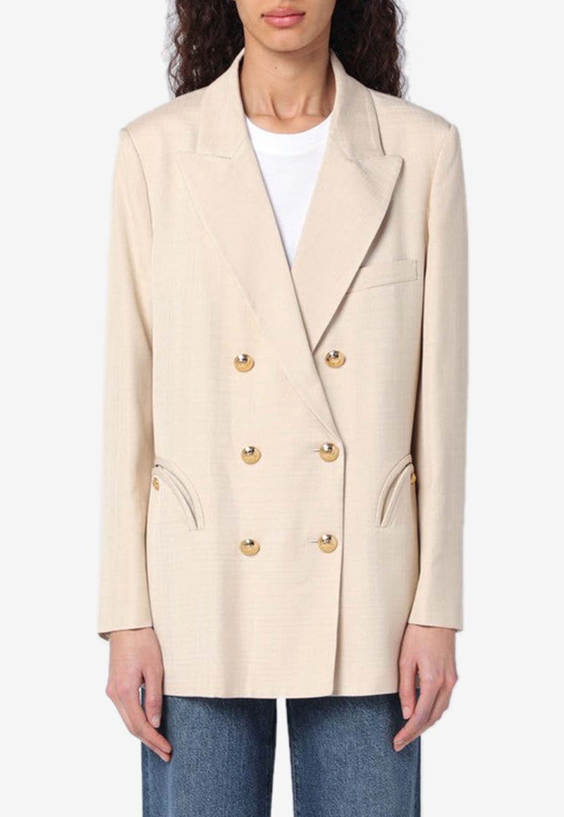 Blazé Milano Everynight Double-Breasted Blazer Ivory BZEND07SEE/Q_BLAZE-J001