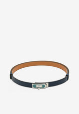 Kelly Splas'H 18 Epsom Leather Belt with Bleu Lin Lacquer Buckle