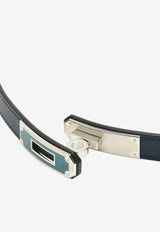 Kelly Splas'H 18 Epsom Leather Belt with Bleu Lin Lacquer Buckle