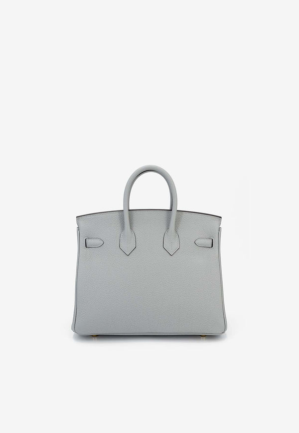 Hermès Birkin 25 in Bleu Glacier Togo Leather with Gold Hardware