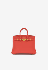 Hermès Birkin 25 in Vermillion Swift Leather with Gold Hardware