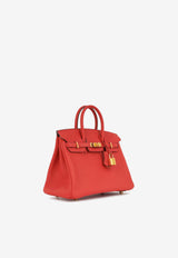 Hermès Birkin 25 in Vermillion Swift Leather with Gold Hardware