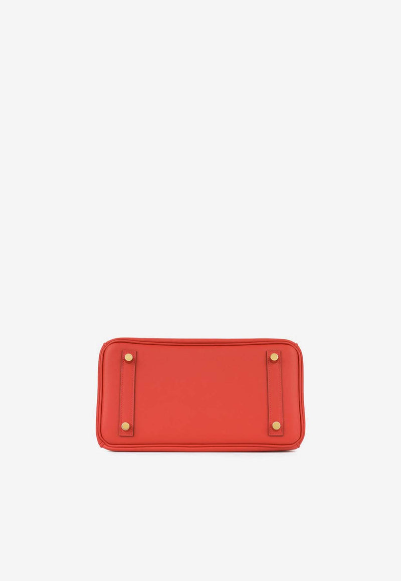 Hermès Birkin 25 in Vermillion Swift Leather with Gold Hardware