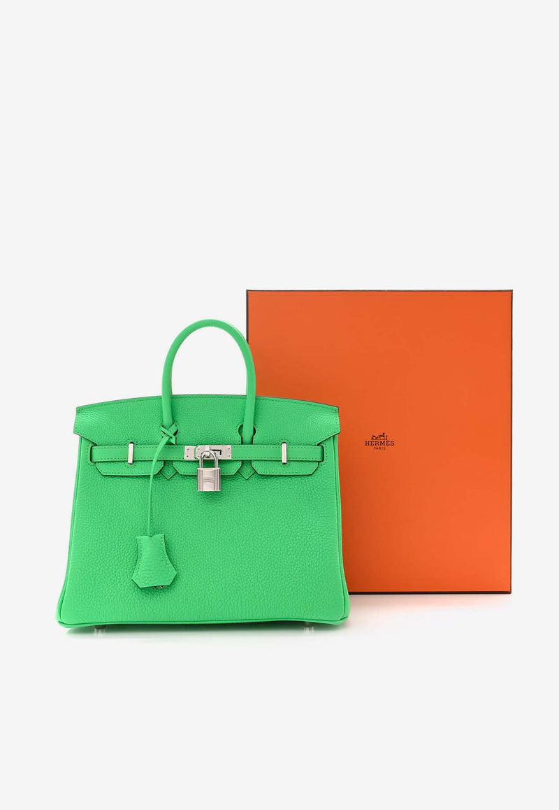 Hermès Birkin 25 in Vert Comics Togo Leather with Palladium Hardware