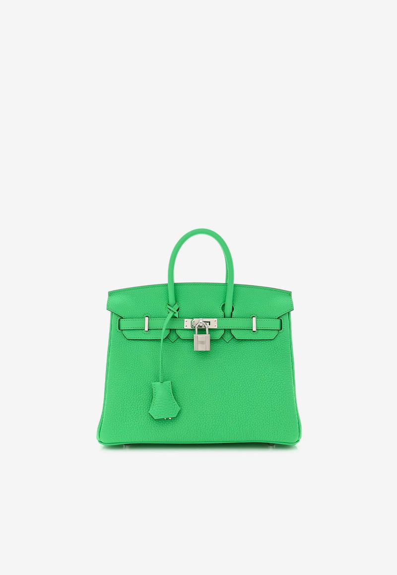 Hermès Birkin 25 in Vert Comics Togo Leather with Palladium Hardware
