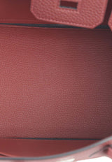Hermès Birkin 25 Verso in Rouge H and Rouge Venitien Togo Leather with Palladium Hardware
