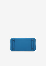 Hermès Birkin 30 Verso in Blue Zanzibar and Malachite Togo Leather with Palladium Hardware