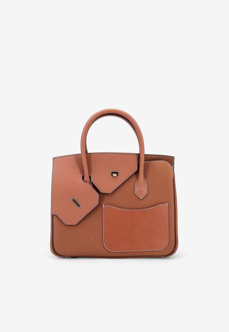 Hermès Birkin 30 Desordre in Gold Togo and Fauve Swift, Vache Leather with Gold Hardware