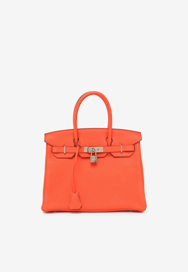Hermès Birkin 30 in Orange Poppy Togo Leather with Palladium Hardware
