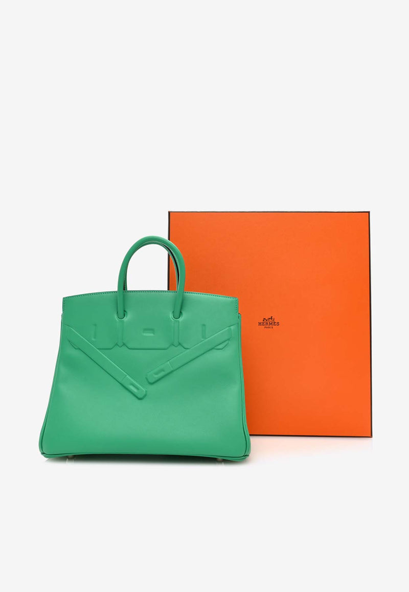 Hermès Birkin Shadow 25 in Menthe Swift Leather with Palladium Hardware